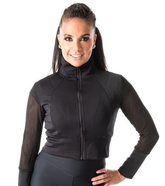 Cropped Stretch Sport Jacket - Mesh Back- Women's (410AW)