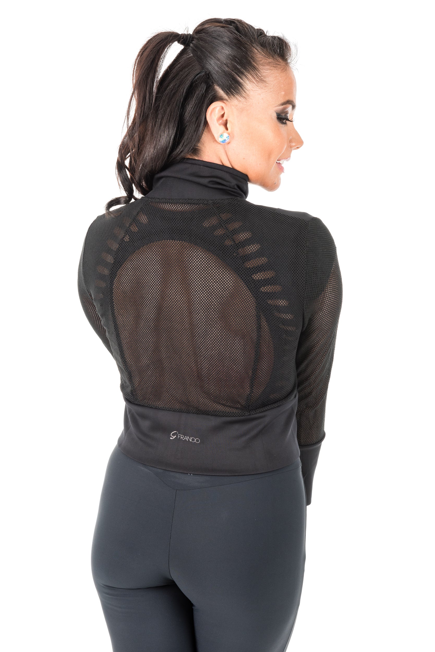 Cropped Stretch Sport Jacket - Mesh Back- Women's (410AW