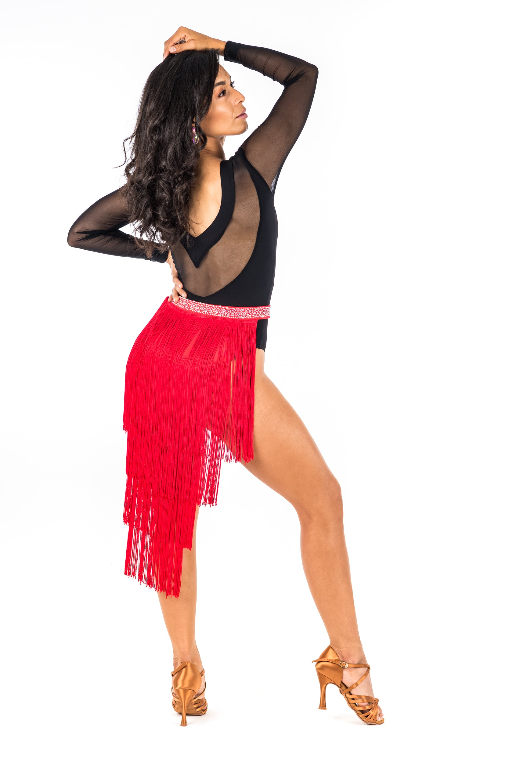Long Fringe Dance Skirt (CW130) – GFranco Shoes