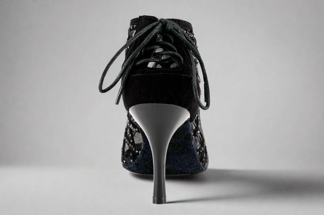 ペタンコ黒♡CAR SHOE Black antiqued leather shoes for women, Made in Italy | Velasca