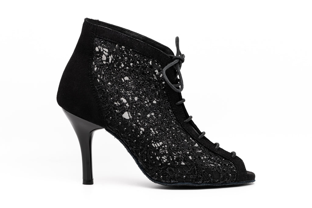 Black Lace with Rhinestones Dance Shoes by GFranco GFranco Shoes