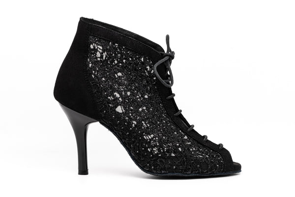 Black Lace with Rhinestones Dance Shoes by GFranco – GFranco Shoes