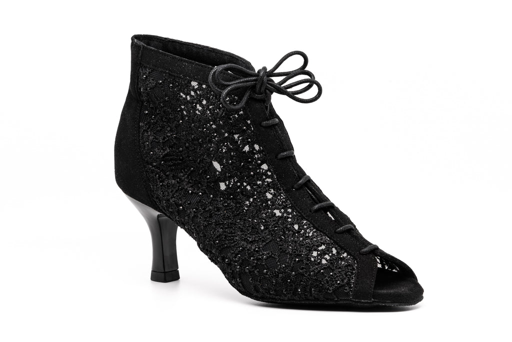 Black Lace with Rhinestones Dance Shoes by GFranco GFranco Shoes