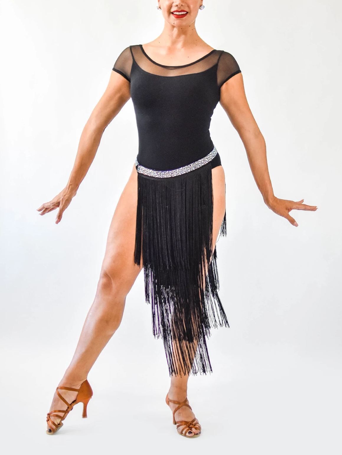 Long Fringe Double-Panel Skirt (CW135) – GFranco Shoes